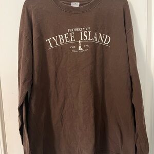 Men's Brown Long Sleeve Tee